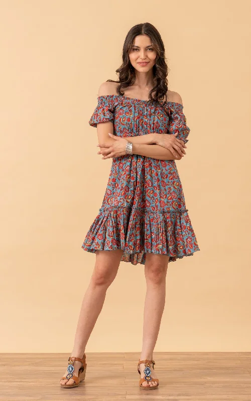 Button-down dress-Adelita Dress, Short, Cap Sleeve, Valentina