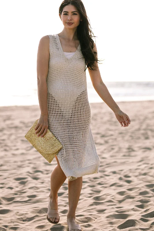 Yellow sundress-Clarke Sheer Knit Dress