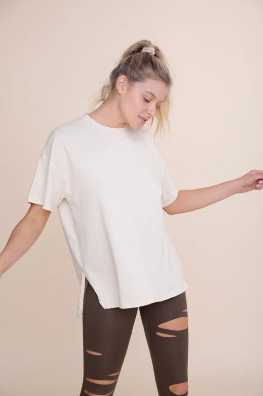 Cold shoulder dress-Mono B Marsh Short Sleeve Top