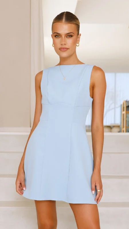 One-shoulder sundress-Rafiki Mini Dress - Blue