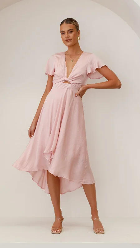 Lace maxi dress-Sunny Daze Dress - Soft Pink