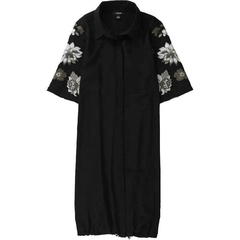 Long flared dress-Alfani Womens Bungee Shirt Dress