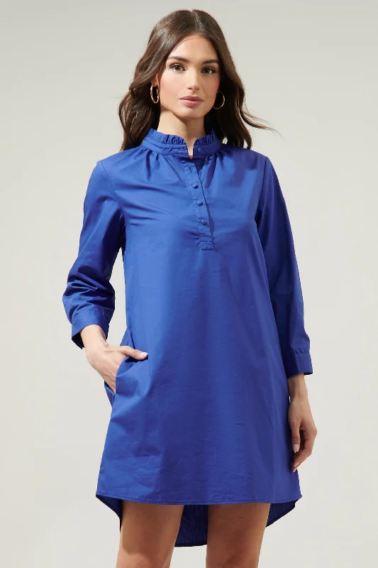 Floral summer dress-Camden Poplin Collared Shirt Dress