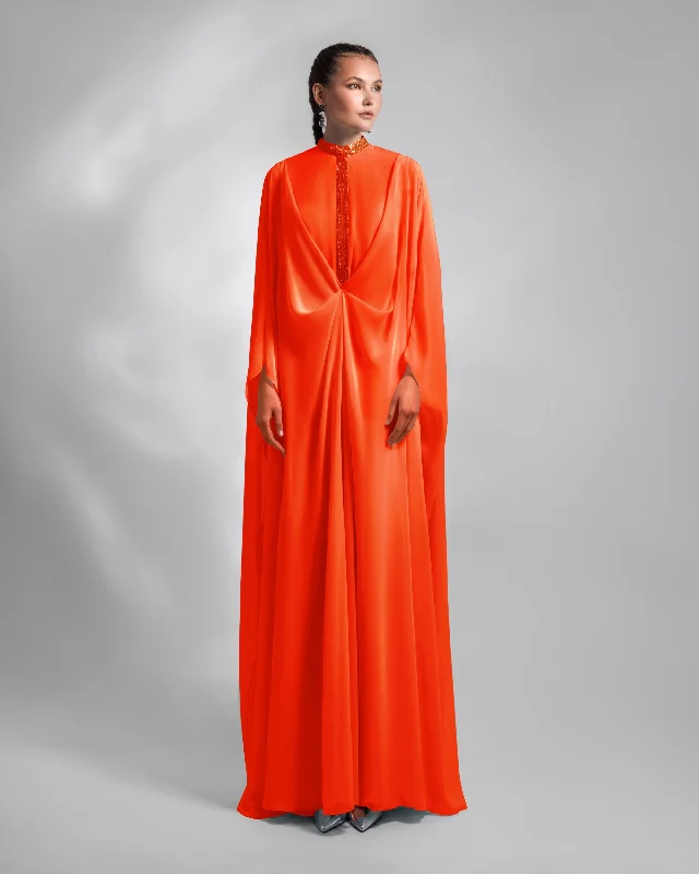 Loose Long Orange Kaftan