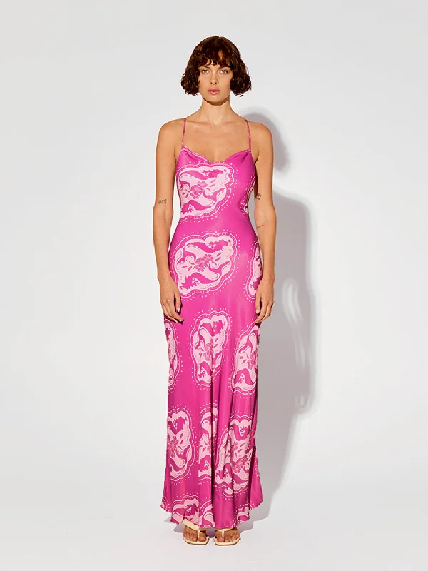 Ruched evening dress-Isla Bias Maxi Dress