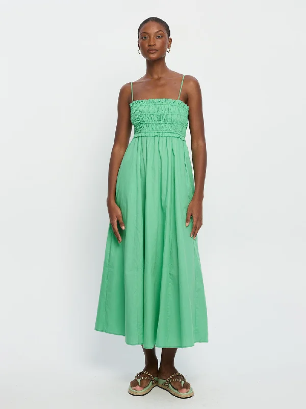 Velvet cocktail dress-Oasis Maxi Dress - Green