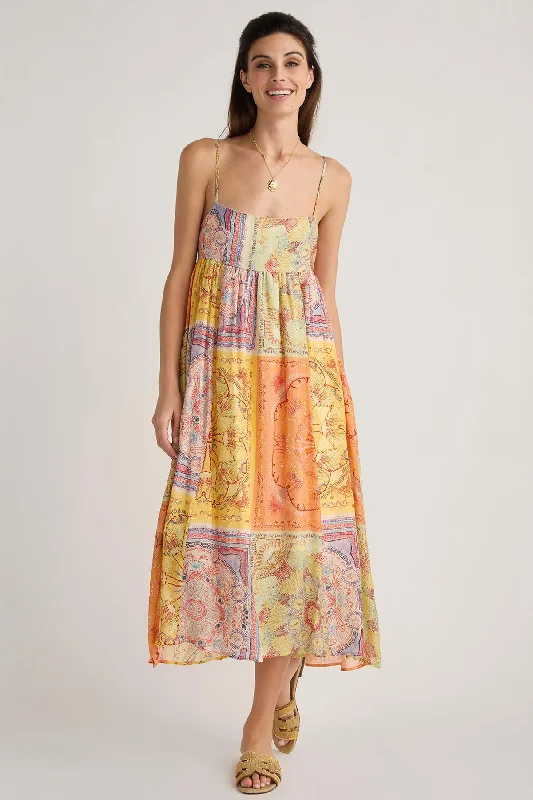 Striped sundress-THML Patchwork Maxi Dress