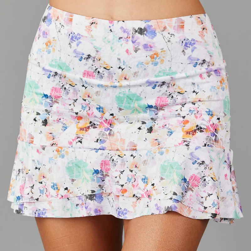 High-low skirt in purple-Amethyst Short Print Skort