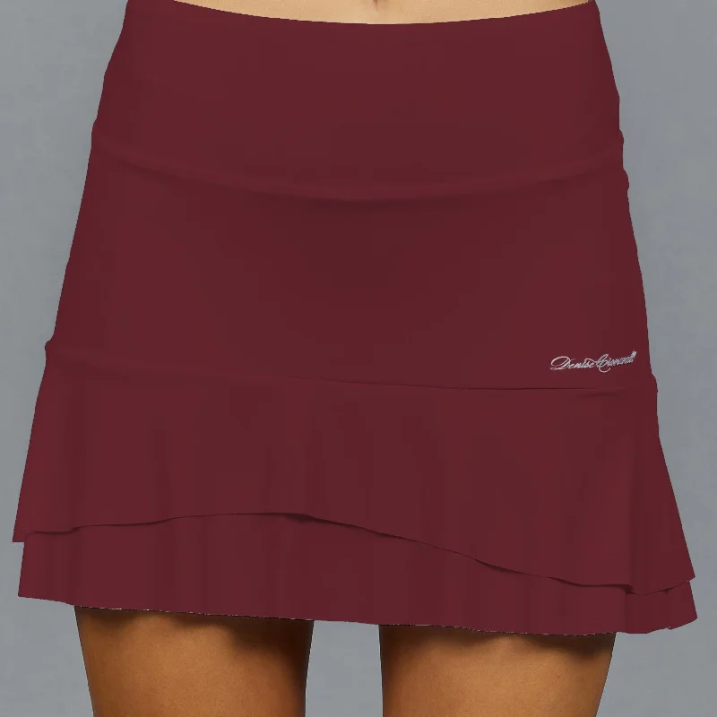 Silk skirt in grey-Basic Skort (rust)