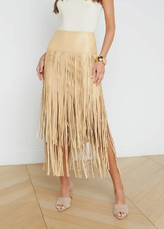 High-low midi skirt-L'Agence Karolina Skirt