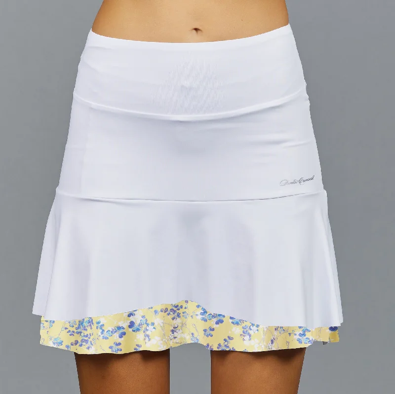 Fringe skirt in white-Lively Long Skort (white / print)