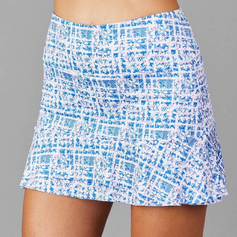 Asymmetrical skirt in beige-Luminance Short Print Skort